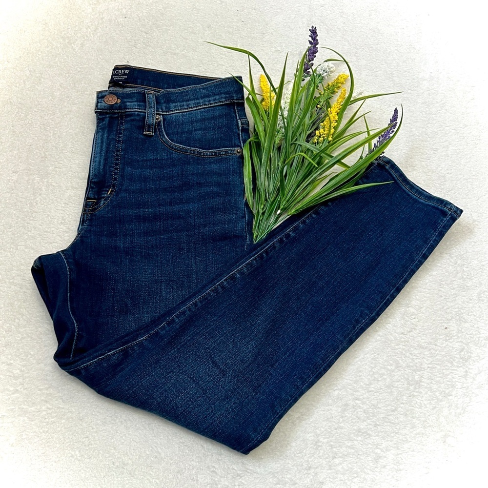 J. Crew Dark Wash 9" Mid-Rise Skinny Jean - Size 27P